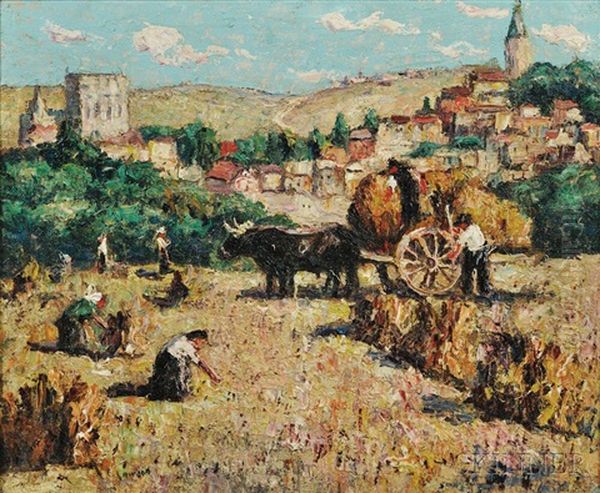 Harvest, Segovia, Spain Oil Painting by Ernest Lawson