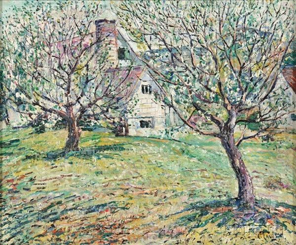 Gardener's Cottage, George Jones Dyer Estate, Norfolk, Connecticut Oil Painting by Ernest Lawson