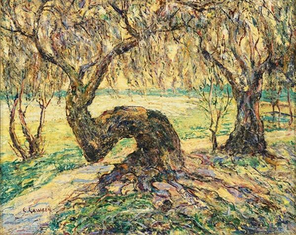 Indian Trail, Myakka Jungle, Florida Oil Painting by Ernest Lawson