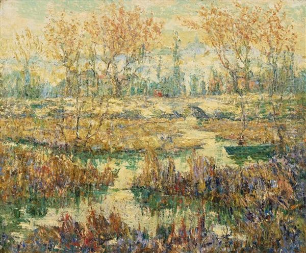 Late Summer, Harlem River Oil Painting by Ernest Lawson