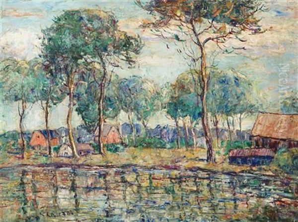 Reflections Oil Painting by Ernest Lawson