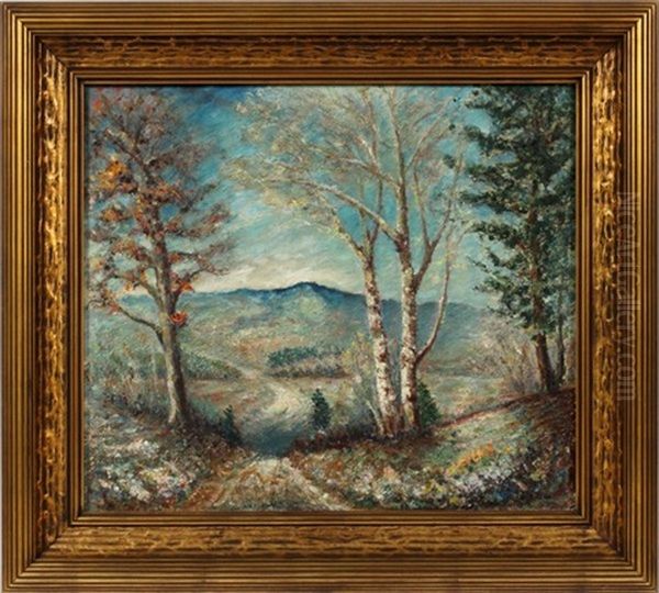 Mountainous Wooded Landscape Oil Painting by Ernest Lawson