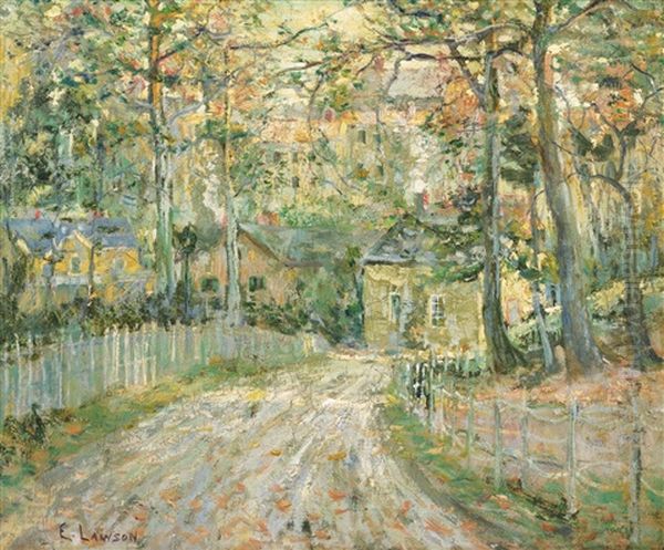 The Path To Town Oil Painting by Ernest Lawson