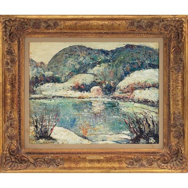 Winter In The Berkshires Oil Painting by Ernest Lawson