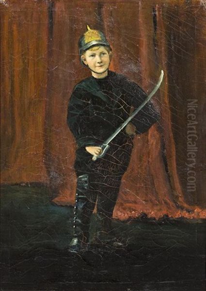 Portrait Of Walter Mitchell, The Artist's Nephew Oil Painting by Ernest Lawson