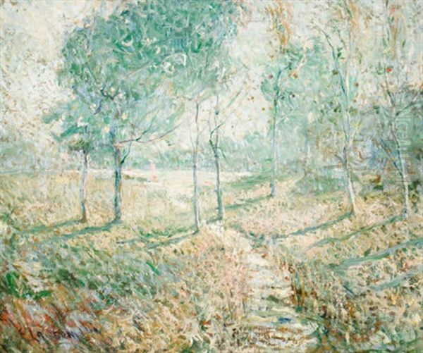 Landscape With Trees Oil Painting by Ernest Lawson