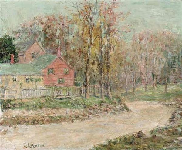 Country Lane Oil Painting by Ernest Lawson