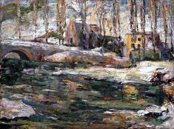 Tibbetts Creek Oil Painting by Ernest Lawson