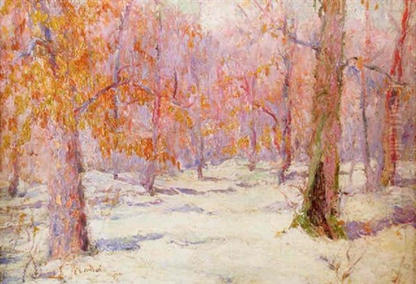 Winter Forest Landscape by Ernest Lawson