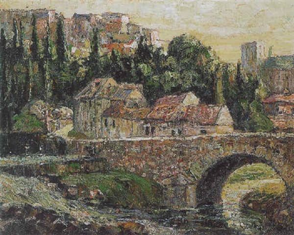 Spanish Town Oil Painting by Ernest Lawson