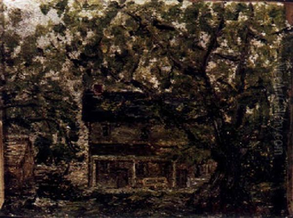 Old Quaker Meeting House, Manhasset, Long Island Oil Painting by Ernest Lawson