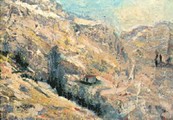 Colorado Mountains Oil Painting by Ernest Lawson