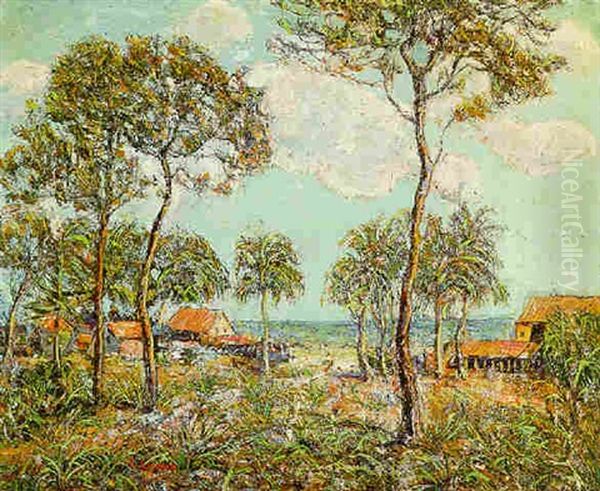 Tropical Landscape Oil Painting by Ernest Lawson