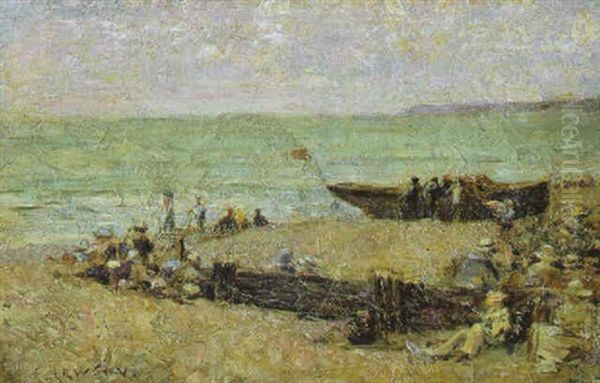 Bay Shore Oil Painting by Ernest Lawson