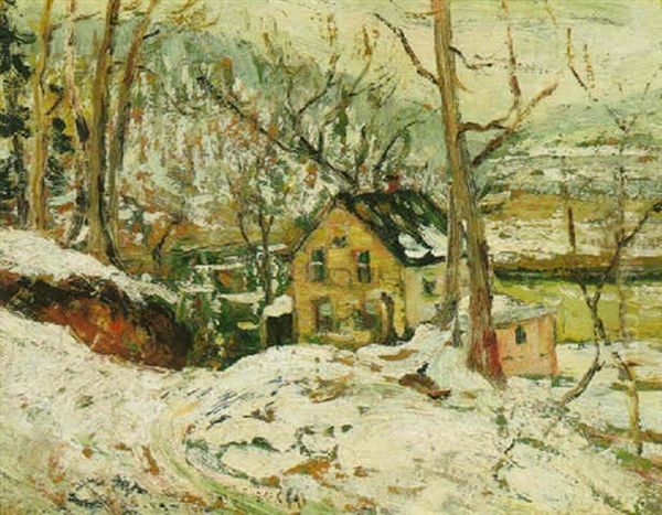 House In The Woods Oil Painting by Ernest Lawson