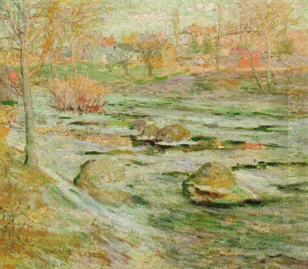 Sunny Morning Oil Painting by Ernest Lawson