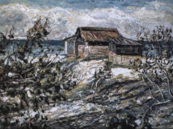 Ocean Shack, Key West, Florida Oil Painting by Ernest Lawson