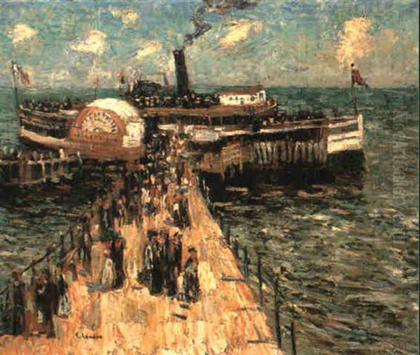 The Excursion Boat Oil Painting by Ernest Lawson