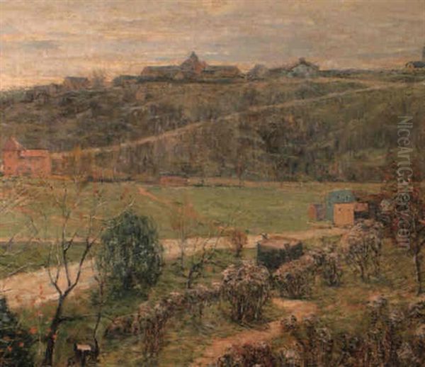 The Hillside Oil Painting by Ernest Lawson