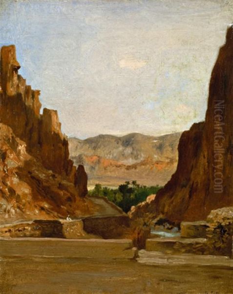 Les Gorges D'el-kantara Oil Painting by Jean-Joseph Bellel