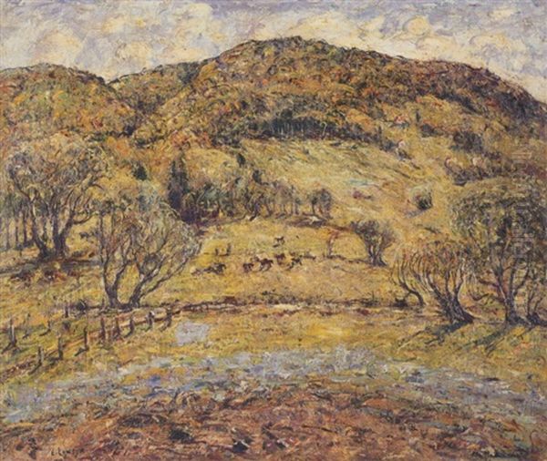 Connecticut Meadow Oil Painting by Ernest Lawson