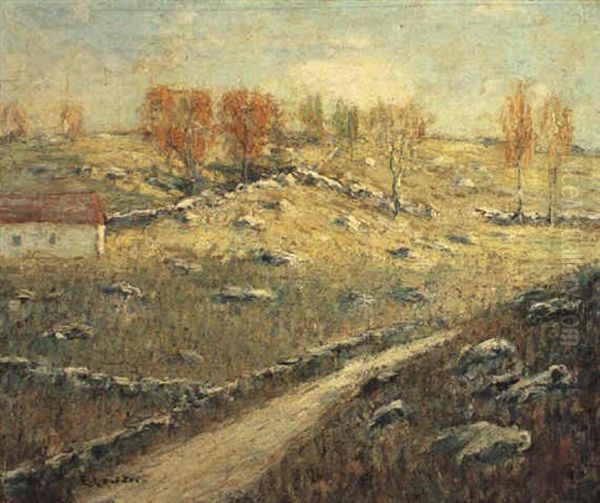 Country Road Oil Painting by Ernest Lawson