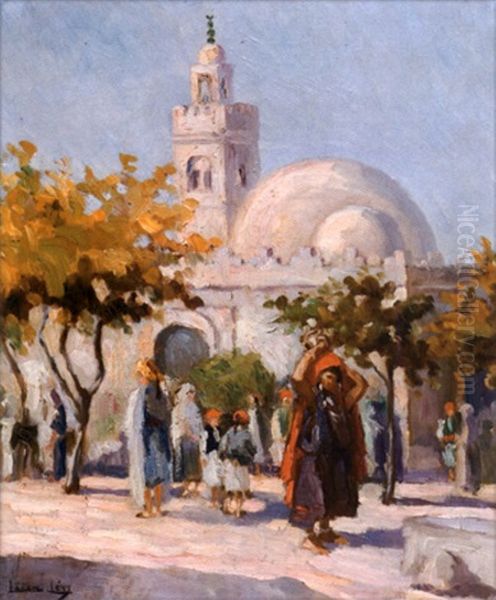 Porteuse D'eau A Kairouan Oil Painting by  Lazare-Levy