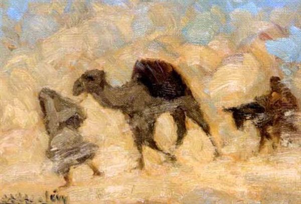 Tempete De Sable Dans Le Sud-tunisien Oil Painting by  Lazare-Levy