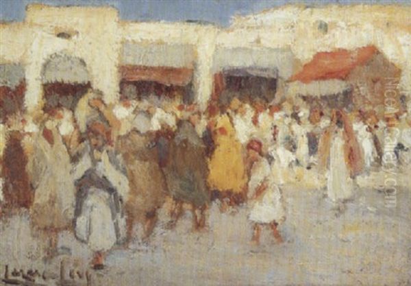 Souk El Pacha, Tunis Oil Painting by  Lazare-Levy