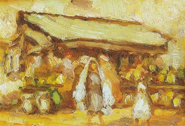 Marchand De Poteries Oil Painting by  Lazare-Levy