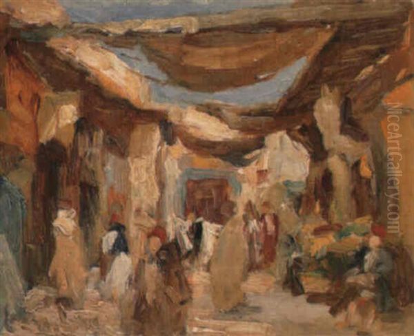 Rue A Tunis Oil Painting by  Lazare-Levy