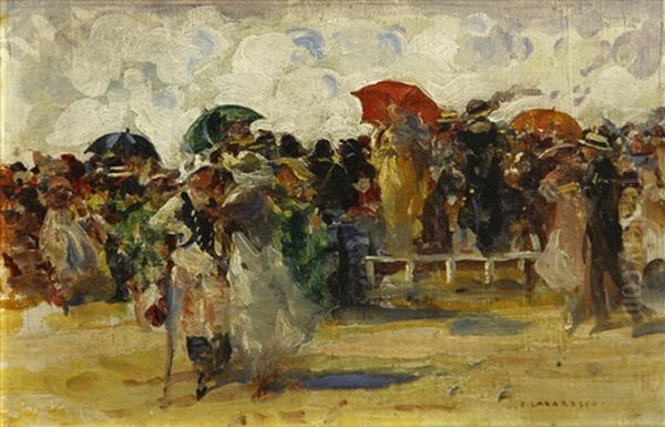 At The Races Oil Painting by Emilian Lazarescu