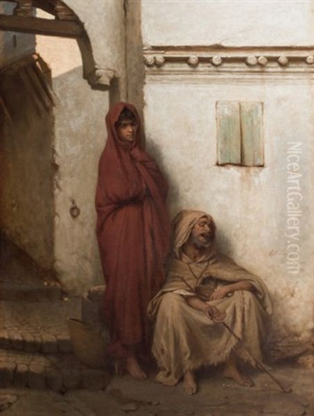 La Caridad De Argel Oil Painting by Jean Raymond Hippolyte Lazerges