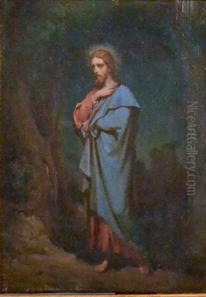 Le Christ Au Mont Des Oliviers Oil Painting by Jean Raymond Hippolyte Lazerges