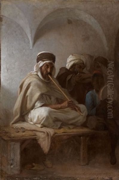 Cefe Maure, Alger Oil Painting by Jean Raymond Hippolyte Lazerges