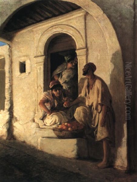 Le Marchand D'oranges, Casbah D'alger by Jean Raymond Hippolyte Lazerges