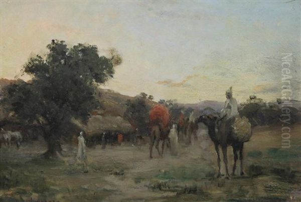 Le Campement Arabe Oil Painting by Paul Jean Baptiste Lazerges