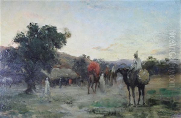 Le Campement Arabe Oil Painting by Paul Jean Baptiste Lazerges