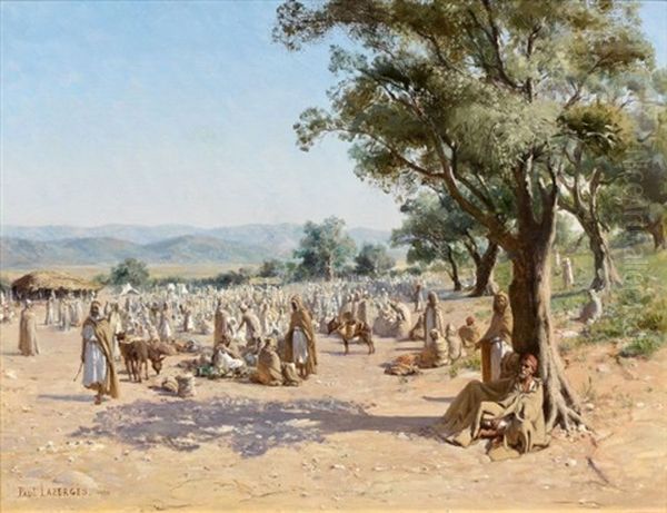 Marche A Menerville Oil Painting by Paul Jean Baptiste Lazerges