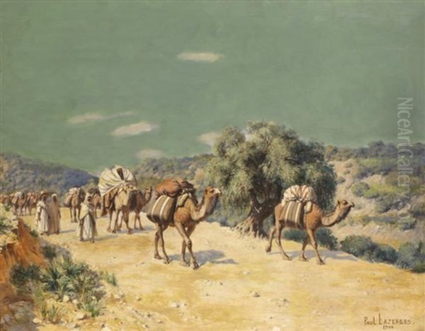 Caravane En Marche Oil Painting by Paul Jean Baptiste Lazerges