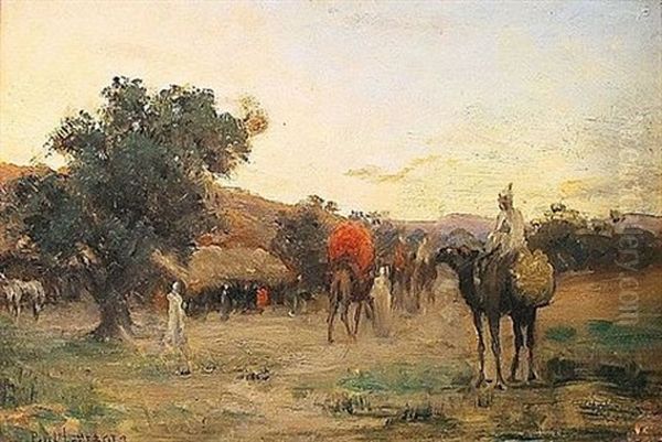 Le Campement Arabe Oil Painting by Paul Jean Baptiste Lazerges