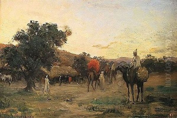 Le Campement Arabe Oil Painting by Paul Jean Baptiste Lazerges