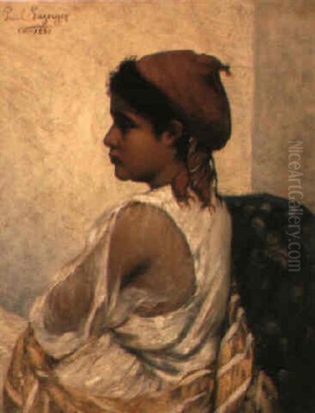 An Arab Girl Oil Painting by Paul Jean Baptiste Lazerges