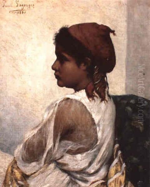 Youthful Arab Girl Oil Painting by Paul Jean Baptiste Lazerges