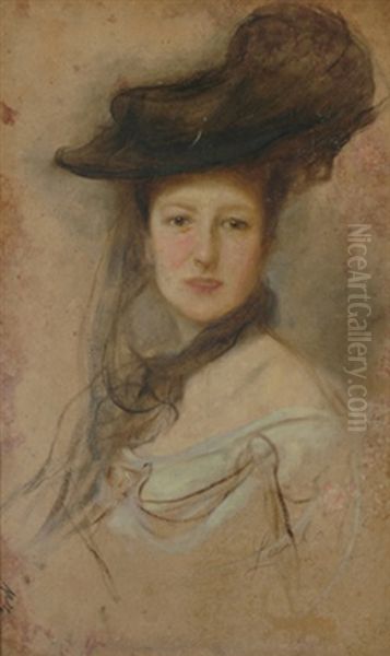 Portrait Of The Princess Windischgrazt Oil Painting by Phillip De Lazlo