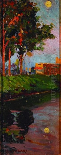 Parque Saavedra Oil Painting by Alfredo Lazzari