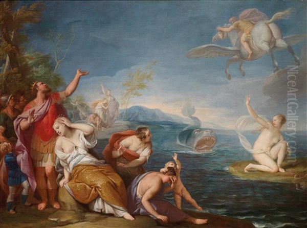 Perseus Und Andromeda Oil Painting by Gregorio Lazzarini