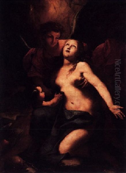 The Pentitent Magdalene Oil Painting by Gregorio Lazzarini