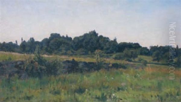 Paysage De Campagne Oil Painting by Ernest Auguste Le Villain