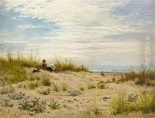 A Sandy Shore, New Wales Oil Painting by Benjamin Eastlake Leader